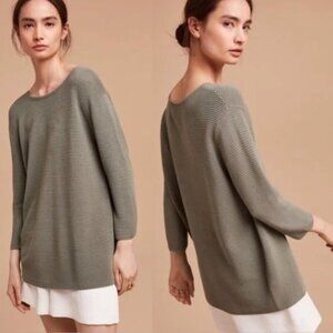 Wilfred Sweater Blanchard Knit. 3/4 Sleeve Silk Cashmere Light Grey XS